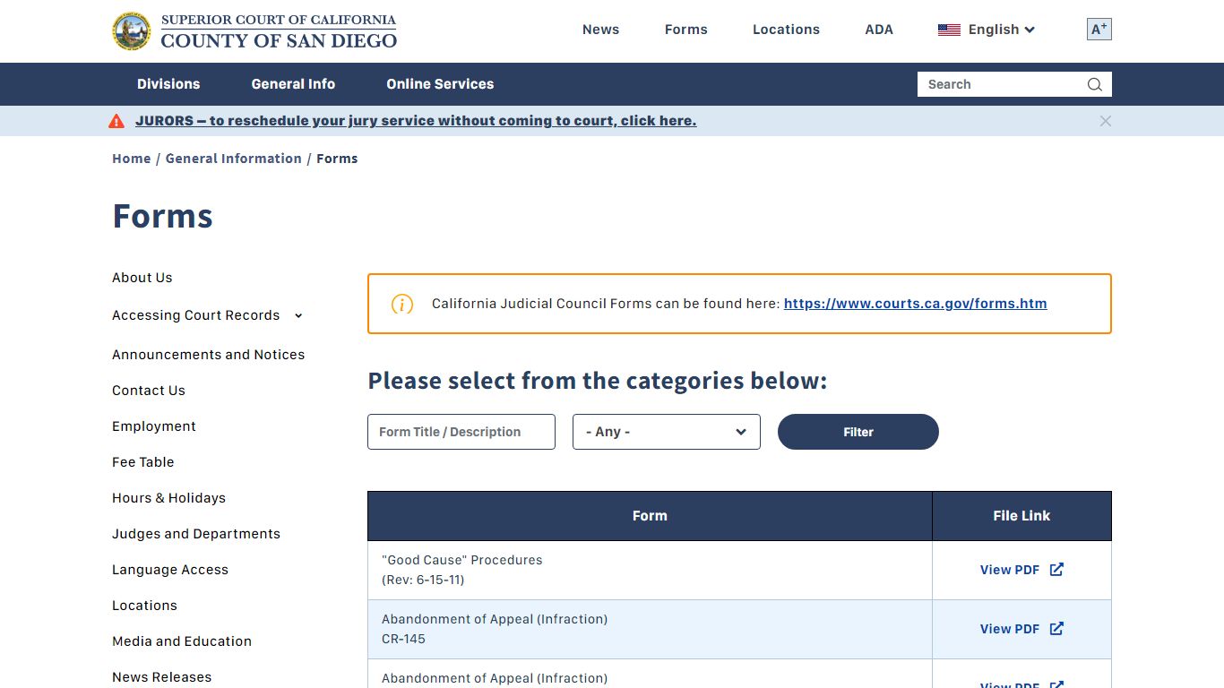 Forms | Superior Court of California - County of San Diego